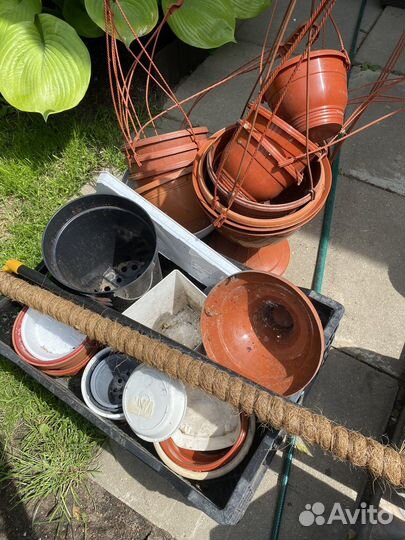 Горшок для цветов, перчатки, подвесные кашпо