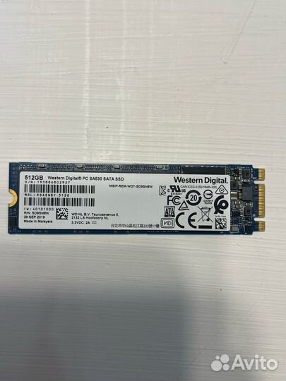 WD SSD M2 SATA 512 Gb