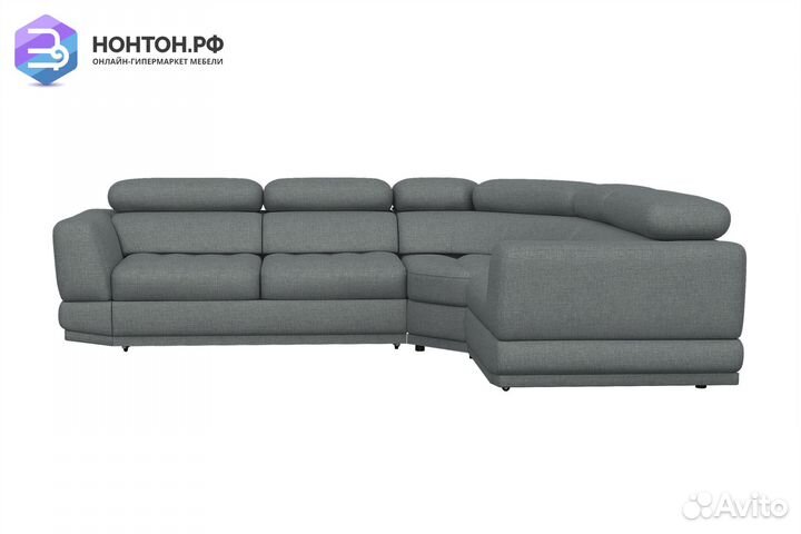 Диван угловой дельфин Глория-26 серый