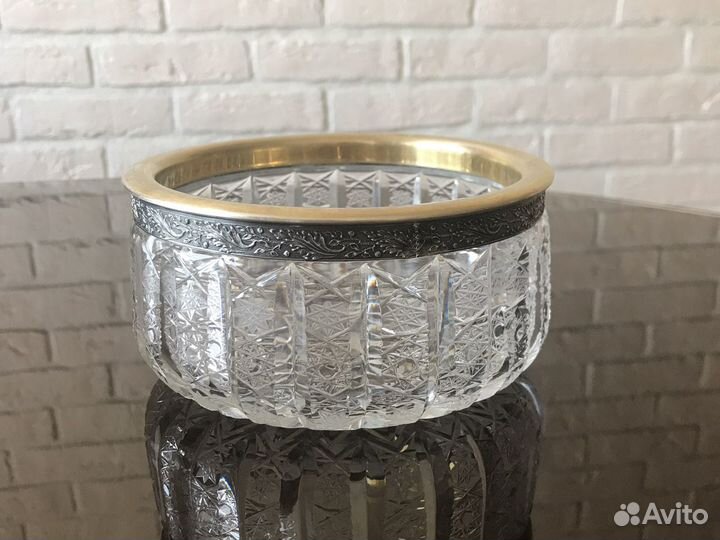 Ваза сахарница с серебром