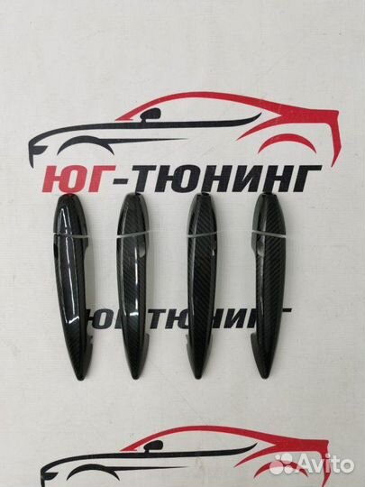 Накладки на ручки дверей карбон BMW