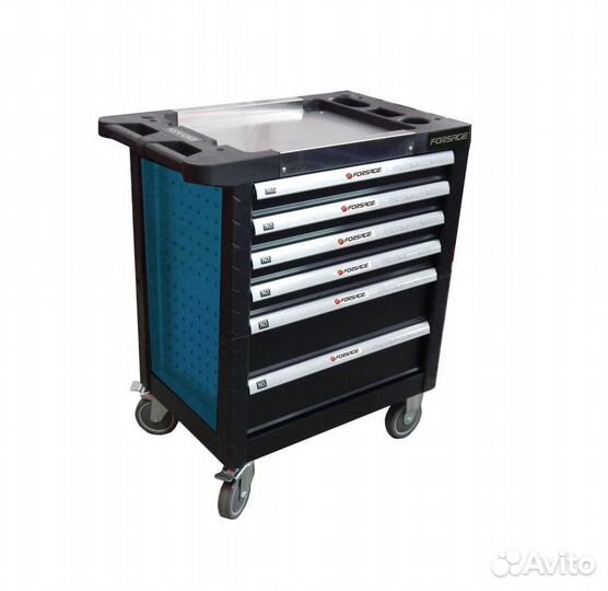 Тележка 6 полок(синяя) F-1141116B