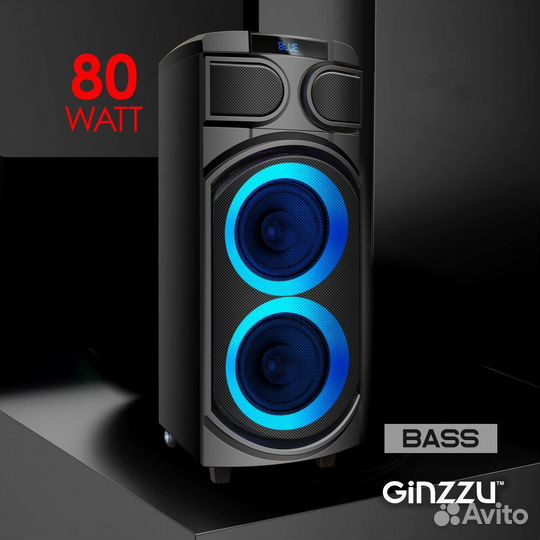 Переносная Bluetooth колонка ginzzu GM-203