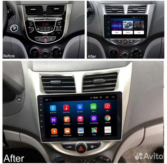 Магнитола на Hyundai Solaris 2010-2016г