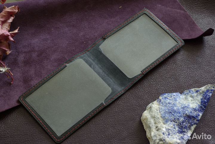 Кожаная обложка на удостоверение мвд, кожа