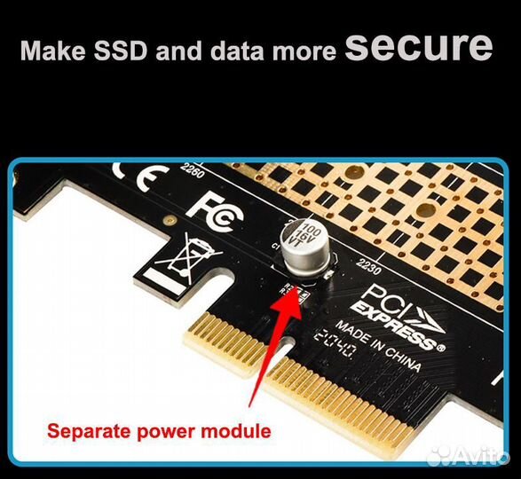 Адаптер M.2 nvme SSD на PCIe 4.0