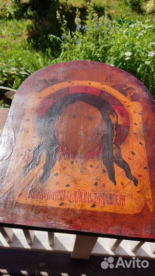 Старинная икона Спас Нерукотворный Север 45*33, 5