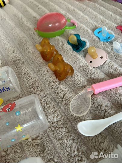 Бутылки для кормления, соски, ниблер и другое