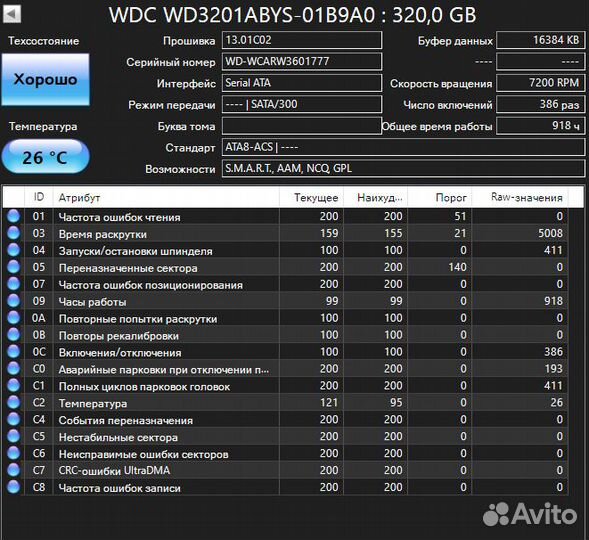 Жесткий диск WD RE2 320 Гб