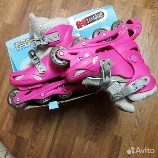 Ролики детские RE:Action 32-35, + шлем