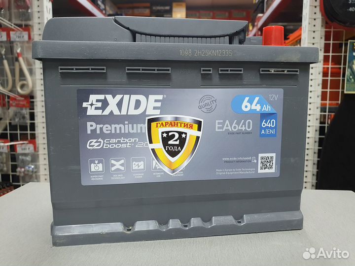 Аккумулятор Exide Premium (Иксайд) 64Ah 640A обрат