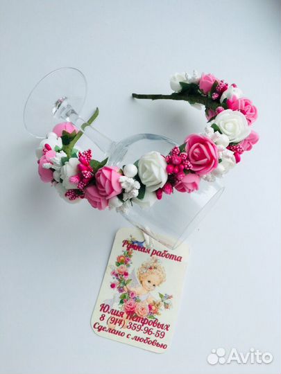 Ободочки из цветов в наличии и на заказ
