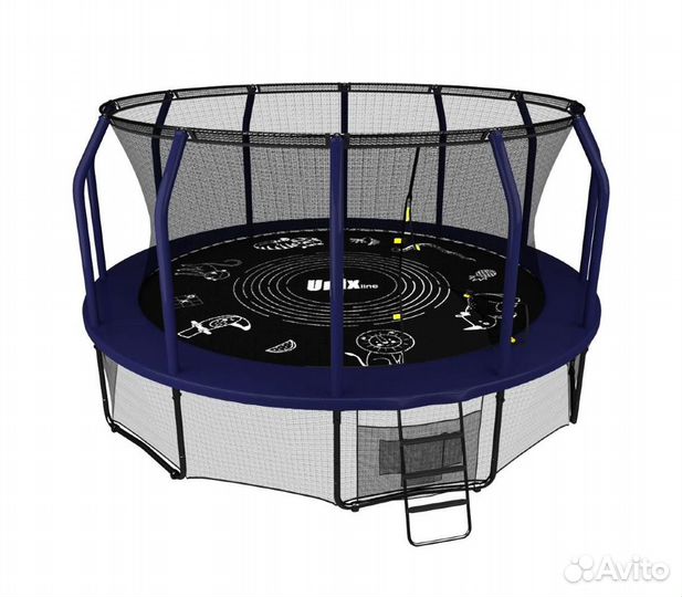 Батут Unix line 12 ft Supreme Game (Синий)