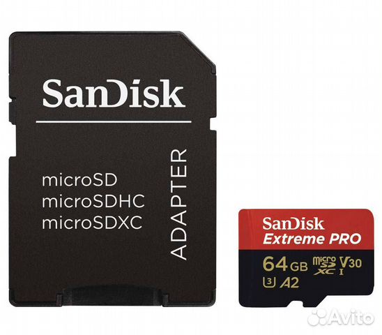 Карта памяти Sandisk Extreme Pro 64GB microsdxc 17
