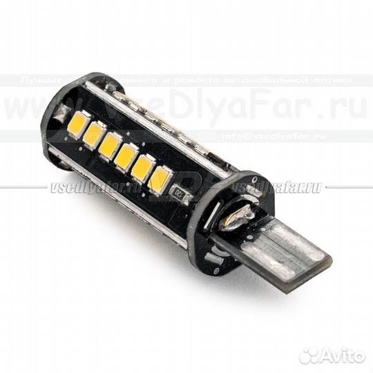 Светодиодная лампа T16-1200 5000К W16W, 24х0,5Вт