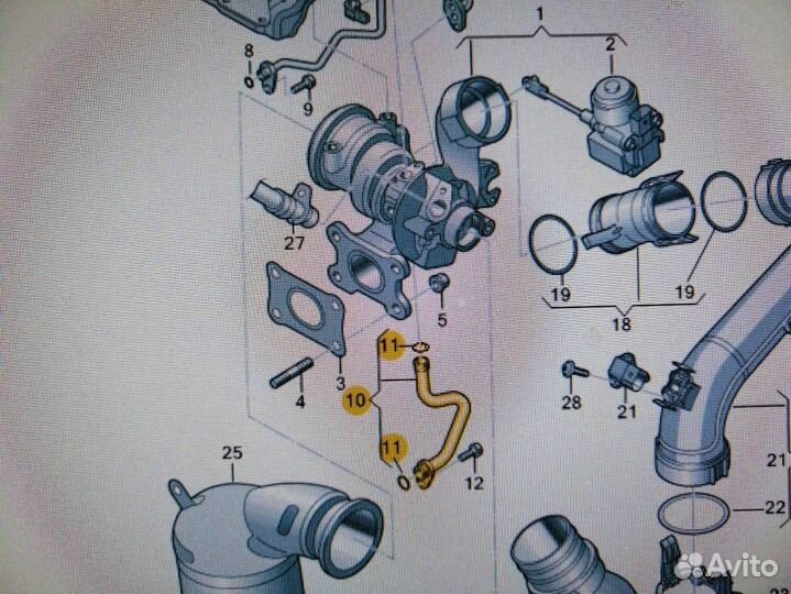 Масляная трубка турбины (сброс) Skoda Octavia