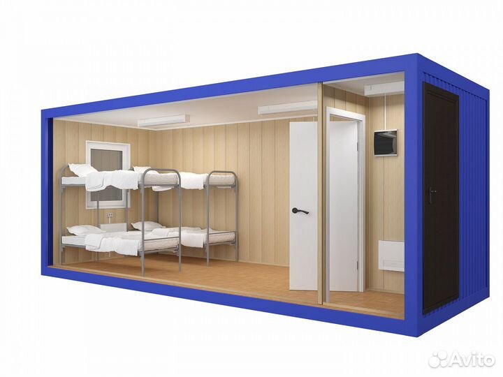 Бытовка строительная 6х2,4 метра, бк-01, (двп)