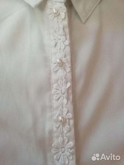 2 белые блузки кофты девочке 12-15 лет нат ткань