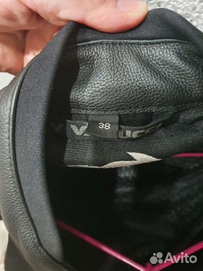 Мотокуртка, женская, кожа