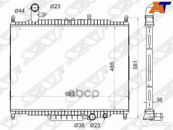 Радиатор Land Rover Discovery 09-17 LR000530D Sat