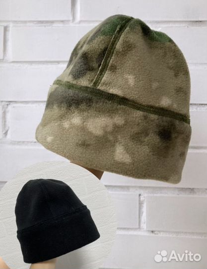 Шапка из флиса мох теплая
