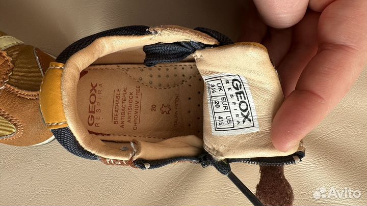 Детские кожаные ботиночки для мальчика 20 размер