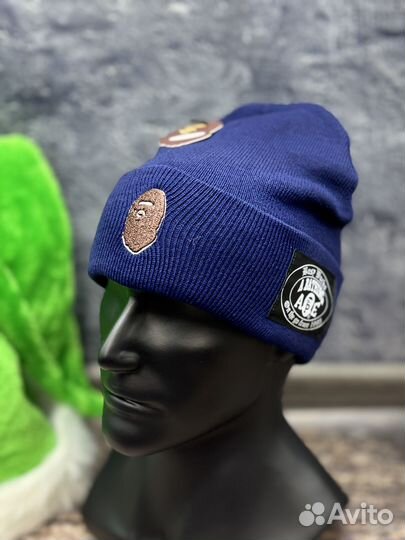 Легкая шапка Bape синяя