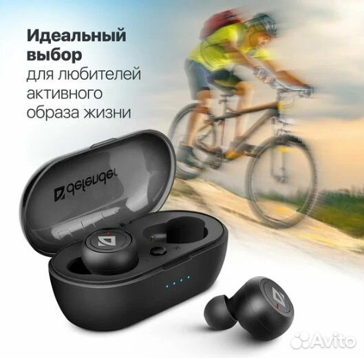 Bluetooth гарнитура Defender Twins 638 Black