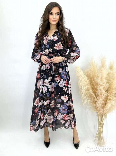 Платье в стиле бохо шелк+вискоза