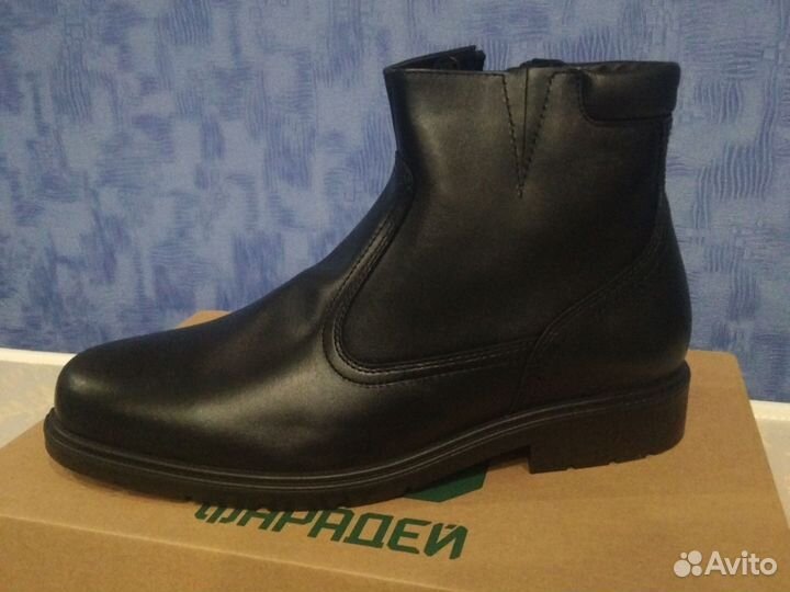 Полусапоги хромовые зимние мужские