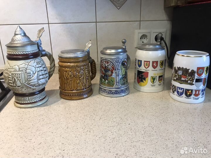 Пивные кружки немецкие.Посуда.Ложки.Вазы