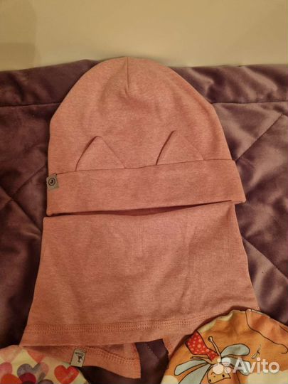 Шапка и снуд для девочки пакетом весна осень