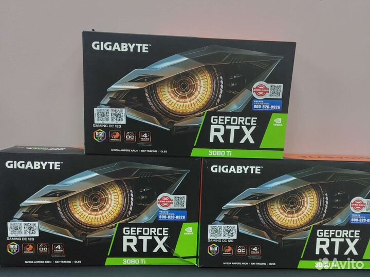 Gigabyte RTX 3080Ti Gaming OC LHR(пломбы+гарантия)