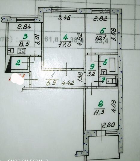 3-к. квартира, 63,9 м², 6/10 эт.