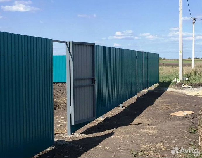 Заборы из профнастила сетки рабицы и штакетника