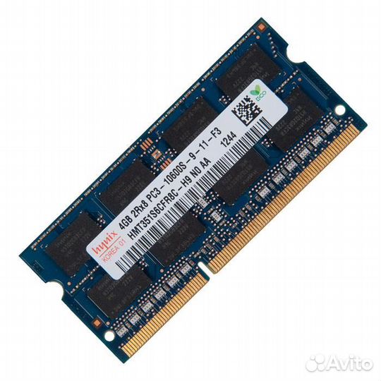 Оперативная память sodimm 4GB DDR3 hunix PC3-10600