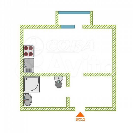 Квартира-студия, 35,6 м², 12/20 эт.