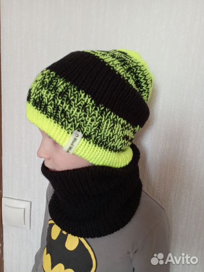 Комплект шапка и снуд для мальчика
