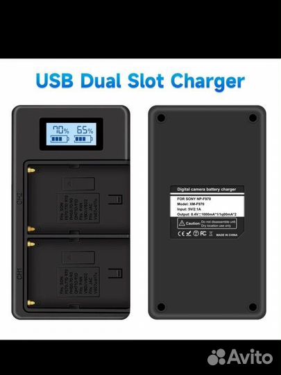 NP-F550 Аккумулятор для камеры NP + Зарядное