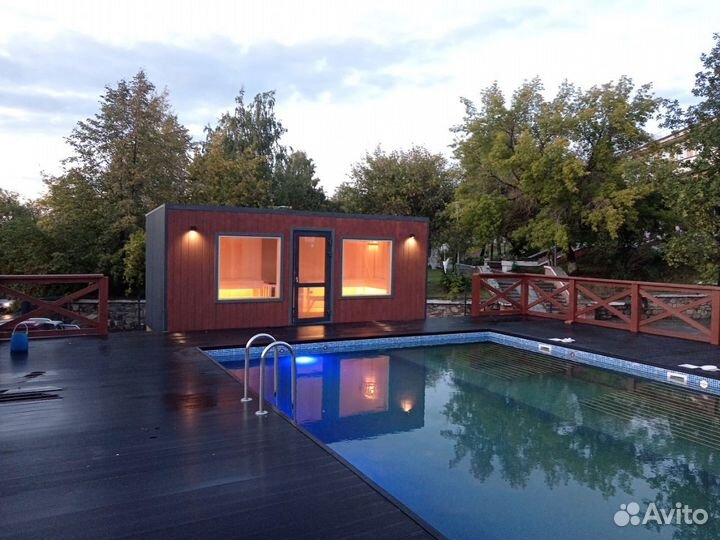 Баня с бассейном для бизнеса, дома отдыха