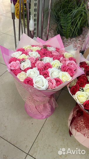 Цветы букеты 101 роза