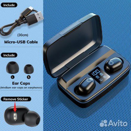 Наушники-гарнитура Bluetooth V5.0