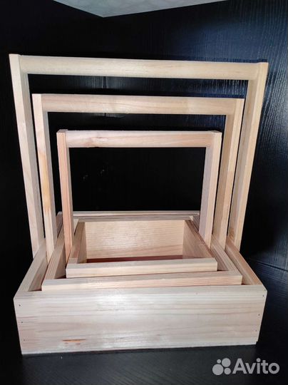 Деревянные ящики для оформления подарков
