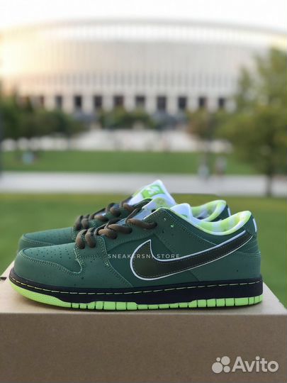 Кроссовки nike sb dunk low green lobster