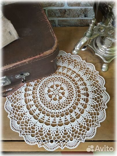 Салфетка вязаная ажурная крючком