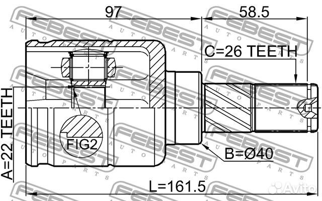 Шрус 0211-E11MT16