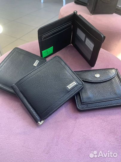 Зажим для денег, натуральная кожа