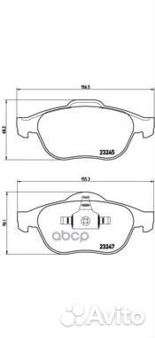 P 68 040 Колодки тормозные renault scenic 03- п