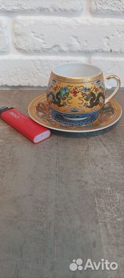 Чашка с блюдцем фарфор