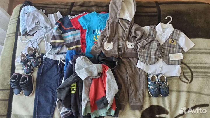 Большой пакет вещей на мальчика 1-2 года